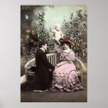 Valentine Girl With Pink Victorian Dress Print