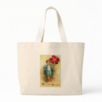 Valentine Greetings Boy with Heart Balloons Bags