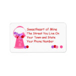 Valentine Gumball Machine Custom Address Label
