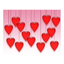 Valentine Hanging Hearts posters