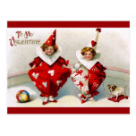 Valentine Harlequins Postcards