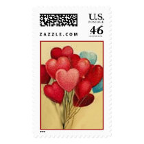 Valentine Heart Balloons postage