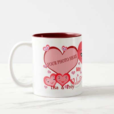 Valentine Heart Custom Photo Template Mug by jamiecreates1