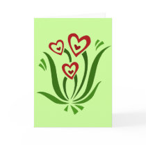 Valentine Heart Flowers card