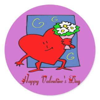 Valentine Heart Flowers sticker