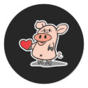 valentine heart piggy stickers