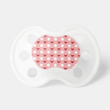 Valentine Heart Polka Dots Pacifier