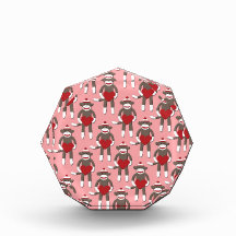 Valentine Heart Sock Monkey Print Awards