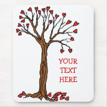 VALENTINE HEART TREE MOUSEPADS