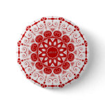 Valentine Hearts Kaleidoscope Pinback Button
