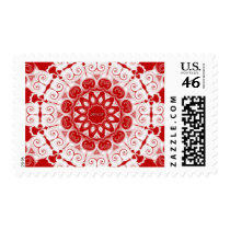 Valentine Hearts Kaleidoscope postage by kalos_eidos Valentine Hearts Kaleidoscope postage