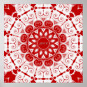 Valentine Hearts Kaleidoscope posters