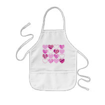 Valentine Hearts Kids Apron by pooja1008 Valentine Hearts Kids Apron