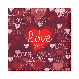 Valentine Hearts Magnet - Romantic Hearts - I Love You! Valentine Hearts Magnet - Romantic Hearts - I Love You!