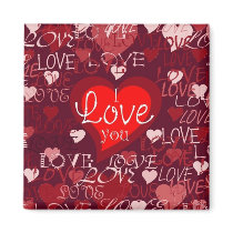 Valentine Hearts Magnet by ggbythebay Valentine Hearts Magnet