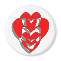 Valentine Hearts MAgnet magnets
