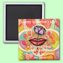 Valentine Romantic Hearts Magnet