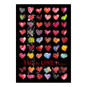 Valentine Hearts Poster in Black posters by lillyarts Valentine Hearts Poster in Black posters
