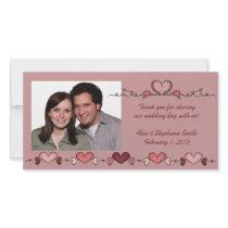 Valentine Hearts Thank You Photo Cards