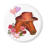 Valentine Horse Fridge Magnet