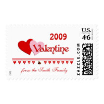 Valentine Hugs and Kisses Custom Postage