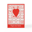 Valentine: hugs and kisses pattern card by Artful_Valentine Valentine: hugs and kisses pattern card
