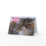 Valentine Humor Calico Persian Kitty Card
