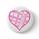 Valentine I Love You Heart Pinback Button