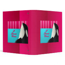 Valentine I love you orca whale binder