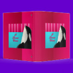 Valentine I love you orca whale binder binders