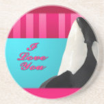 Valentine I love you orca whale coaster coasters