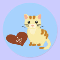 Valentine Kathy Kitten stickers