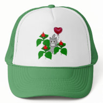 Valentine Kitty Cat Trucker Hat