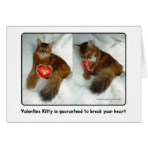 Valentine Kitty Heartbreaker Card cards