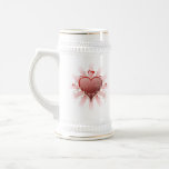 Valentine Love - Big Shiny Heart Gold Scroll