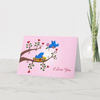 Valentine Love Birds card