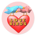 Valentine Love Birds Sticker by valentinetshirts Valentine Love Birds Sticker