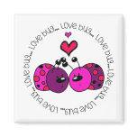 Valentine Love Bug Refrigerator Magnets