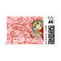 Valentine Love Cute Girl postage by samack Valentine Love Cute Girl postage