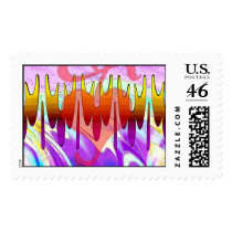 Valentine love heart pop art postage