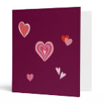 Valentine Love Hearts 3 Ring Binder