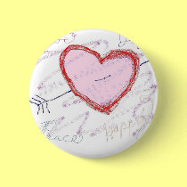 Valentine Love Hearts buttons