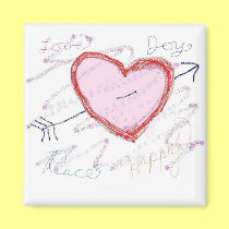 Valentine Love Hearts magnets
