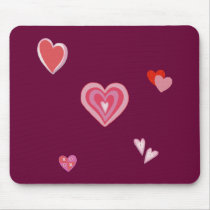 Valentine Love Hearts Mouse Pad