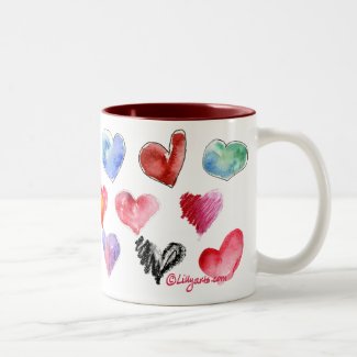 Valentine Love Hearts Mug 3 of 4 mug