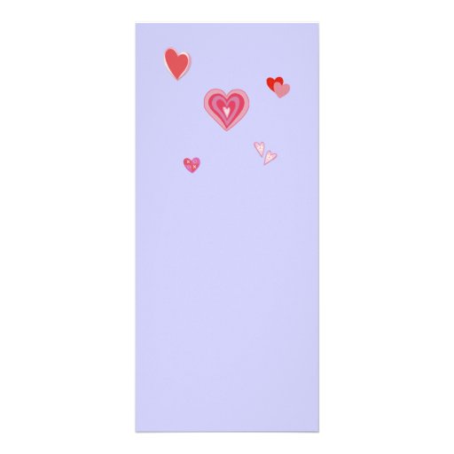 Valentine Love Hearts Personalized Rack Card