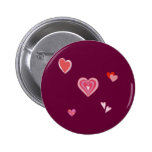 Valentine Love Hearts Pinback Button