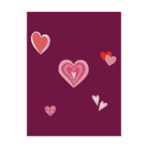 Valentine Love Hearts Post Cards
