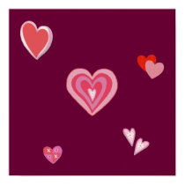 Valentine Love Hearts Poster