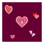 Valentine Love Hearts Poster